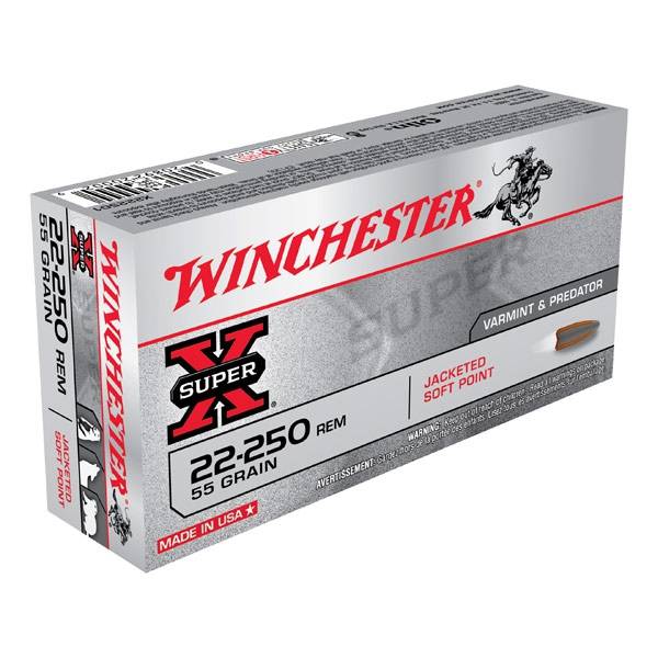 Winchester 22-250 Rem Super X 55grain golyós lőszer